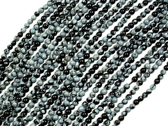 Snowflake Obsidian Beads, Round, 2mm-Gems: Round & Faceted-BeadXpert