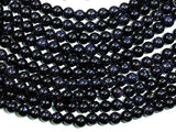 Blue Goldstone Beads, Round, 4mm-Gems: Round & Faceted-BeadXpert