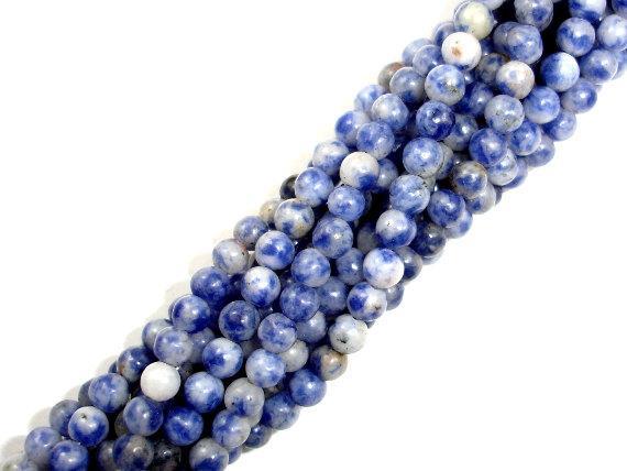Blue Spot Jasper Beads, Round, 4mm-Gems: Round & Faceted-BeadXpert
