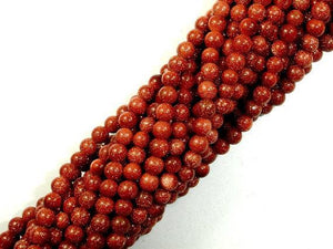 Goldstone Beads, Round, 4mm-Gems: Round & Faceted-BeadXpert