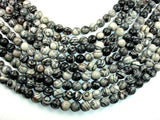 Black Line Jasper, Silk Stone, Spider Web Jasper Round, 10mm beads-Gems: Round & Faceted-BeadXpert