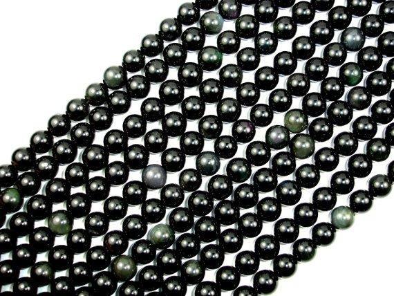 Rainbow Obsidian Beads, Round, 8mm-Gems: Round & Faceted-BeadXpert