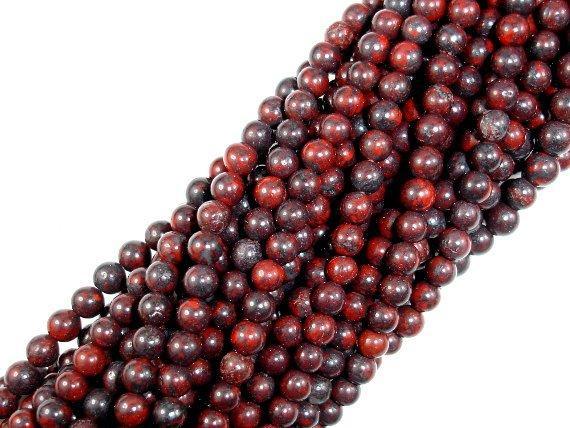Brecciated Jasper Beads, Round, 4mm-Gems: Round & Faceted-BeadXpert