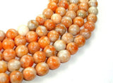 Orange Calcite Beads, Round, 10mm-Gems: Round & Faceted-BeadXpert