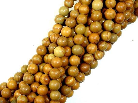 Wood Jasper Beads, Round, 6mm ( 6.3mm)-Gems: Round & Faceted-BeadXpert