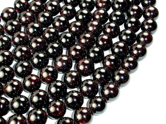 Red Garnet Beads, Round, 12mm-Gems: Round & Faceted-BeadXpert