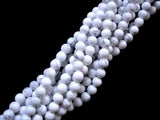 White Howlite Beads, Round, 6mm (6.3 mm), 15.5 Inch-Gems: Round & Faceted-BeadXpert