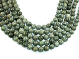 Green Zebra Jasper Beads, 10mm Round Beads-Gems: Round & Faceted-BeadXpert