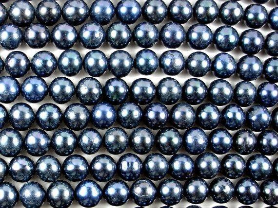 Fresh Water Pearl, Dark Peacock, Potato 9-10mm-Pearls & Glass-BeadXpert