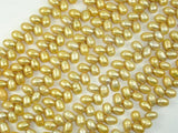 Fresh Water Pearl Beads, Gold, Top drilled, Dancing Beads-Pearls & Glass-BeadXpert