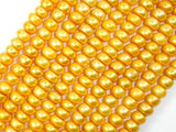 Fresh Water Pearl Beads, Gold, Button-Pearls & Glass-BeadXpert