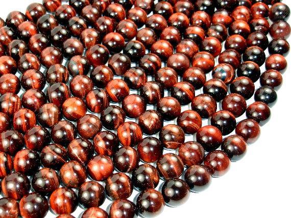 Red Tiger Eye Beads, Round, 12mm-Gems: Round & Faceted-BeadXpert