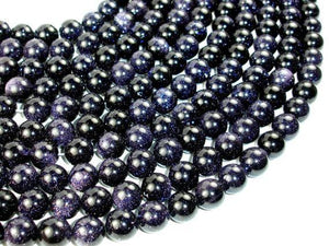 Blue Goldstone, Round, 12mm beads-Gems: Round & Faceted-BeadXpert
