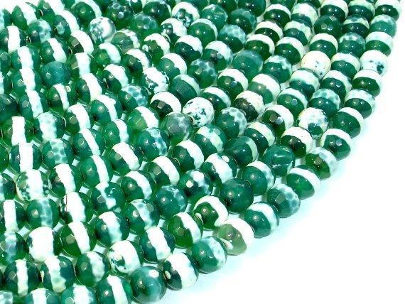Tibetan Agate Beads, Faceted Round, 6mm-Agate: Round & Faceted-BeadXpert