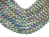 Druzy Agate Beads, Geode Beads, Matte Peacock, 12mm-Agate: Round & Faceted-BeadXpert