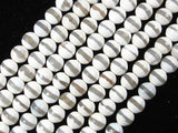 Tibetan Agate Beads,White, Faceted Round, 8mm-Agate: Round & Faceted-BeadXpert