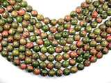 Unakite Beads, Round, 14mm-Gems: Round & Faceted-BeadXpert