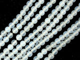 White Agate Beads, Round, 4mm (4.4mm), 15 Inch-Agate: Round & Faceted-BeadXpert
