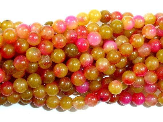 Dyed Jade, Round, 4mm bead-Gems: Round & Faceted-BeadXpert