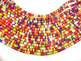Howlite Beads, Multicolored, Heishi, 3 x 6mm-Gems:Assorted Shape-BeadXpert