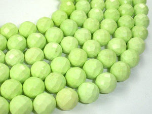 Green Howlite Turquoise Beads, Faceted Round, 12mm-Gems: Round & Faceted-BeadXpert