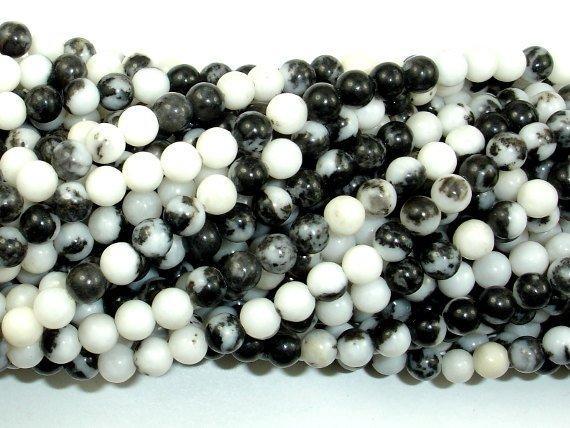 Zebra Jasper Beads, Round, 4mm (4.5 mm)-Gems: Round & Faceted-BeadXpert