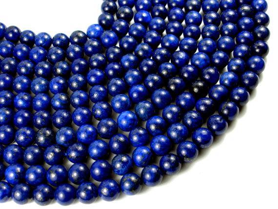 Lapis Lazuli, Round beads, 10mm-Gems: Round & Faceted-BeadXpert