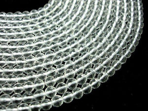 Clear Quartz Beads, Faceted Round, 6mm-Gems: Round & Faceted-BeadXpert