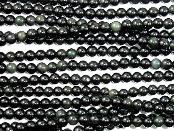 Rainbow Obsidian Beads, Round, 4mm-Gems: Round & Faceted-BeadXpert