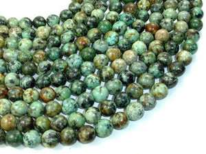 African Turquoise, Round, 10mm(10.5mm), 15.5 Inch-Gems: Round & Faceted-BeadXpert