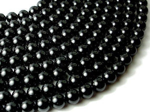 Black Tourmaline Beads, Round, 10mm-Gems: Round & Faceted-BeadXpert