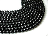 Black Tourmaline Beads, Round, 10mm-Gems: Round & Faceted-BeadXpert
