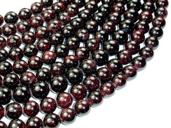 Red Garnet Beads, Round, 11mm-Gems: Round & Faceted-BeadXpert