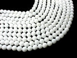 White Jade Beads, Round, 10mm (10.5mm)-Gems: Round & Faceted-BeadXpert