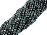 Black Labradorite Beads, Faceted Round, 4mm, 14.5 Inch-Gems: Round & Faceted-BeadXpert