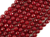 Ruby Jade Beads, Faceted Round, 8mm-Gems: Round & Faceted-BeadXpert