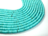 Howlite Turquoise Beads, Heishi, 3 x 8mm-Gems:Assorted Shape-BeadXpert