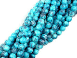 Rain Flower Stone Beads, Blue, 6mm Round Beads-Gems: Round & Faceted-BeadXpert
