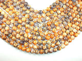 Rain Flower Stone, Orange, 10mm Round Beads-Gems: Round & Faceted-BeadXpert