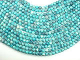 Rain Flower Stone Beads, Blue, 8mm Round Beads-Gems: Round & Faceted-BeadXpert