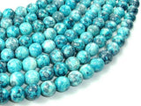 Rain Flower Stone Beads, Blue, 10mm Round Beads-Gems: Round & Faceted-BeadXpert