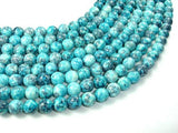Rain Flower Stone Beads, Blue, 10mm Round Beads-Gems: Round & Faceted-BeadXpert