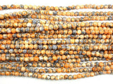 Rain Flower Stone, Orange, 4mm Round Beads-Gems: Round & Faceted-BeadXpert