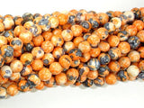 Rain Flower Stone, Orange, 6mm Round Beads-Gems: Round & Faceted-BeadXpert