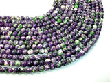 Rain Flower Stone, Purple, Green, 8mm Round Beads-Gems: Round & Faceted-BeadXpert