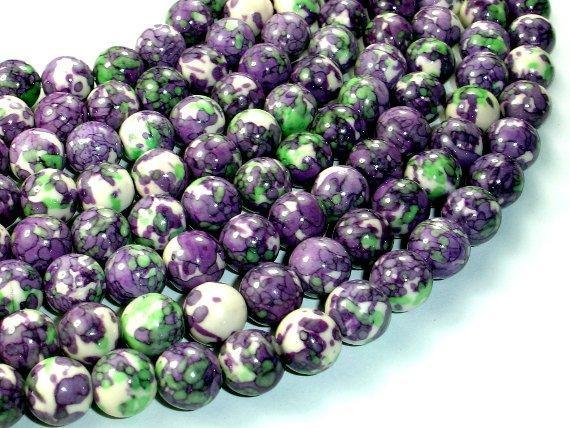 Rain Flower Stone, Purple, 10mm Round Beads-Gems: Round & Faceted-BeadXpert