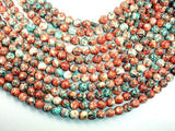 Rain Flower Stone, Red, Blue, 10mm Round Beads-Gems: Round & Faceted-BeadXpert