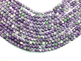 Rain Flower Stone, Purple, Green, 8mm Round Beads-Gems: Round & Faceted-BeadXpert