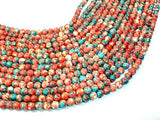 Rain Flower Stone, Red, Blue, 6mm Round Beads-Gems: Round & Faceted-BeadXpert