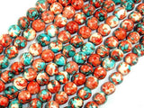 Rain Flower Stone, Red, Blue, 8mm Round Beads-Gems: Round & Faceted-BeadXpert